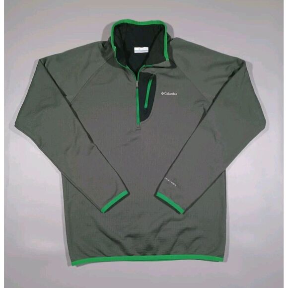 Columbia Other - Columbia Shirt Mens M Green Pullover 1/4 Zip Omni Wick Outdoor Running